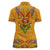 Haiti Flag Traditional Dashiki Women Polo Shirt Yellow Color - Polynesian Pride