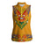 Haiti Flag Traditional Dashiki Women Sleeveless Polo Shirt Yellow Color - Polynesian Pride