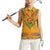 Haiti Flag Traditional Dashiki Women Sleeveless Polo Shirt Yellow Color - Polynesian Pride