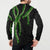 Hawaii Maile Lei Button Sweatshirt Aloha Black Color