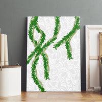 Hawaii Maile Lei Canvas Wall Art Aloha White Color