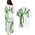 Hawaii Maile Lei Couples Matching Puletasi and Hawaiian Shirt Aloha White Color
