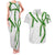 Hawaii Maile Lei Couples Matching Tank Maxi Dress and Hawaiian Shirt Aloha White Color
