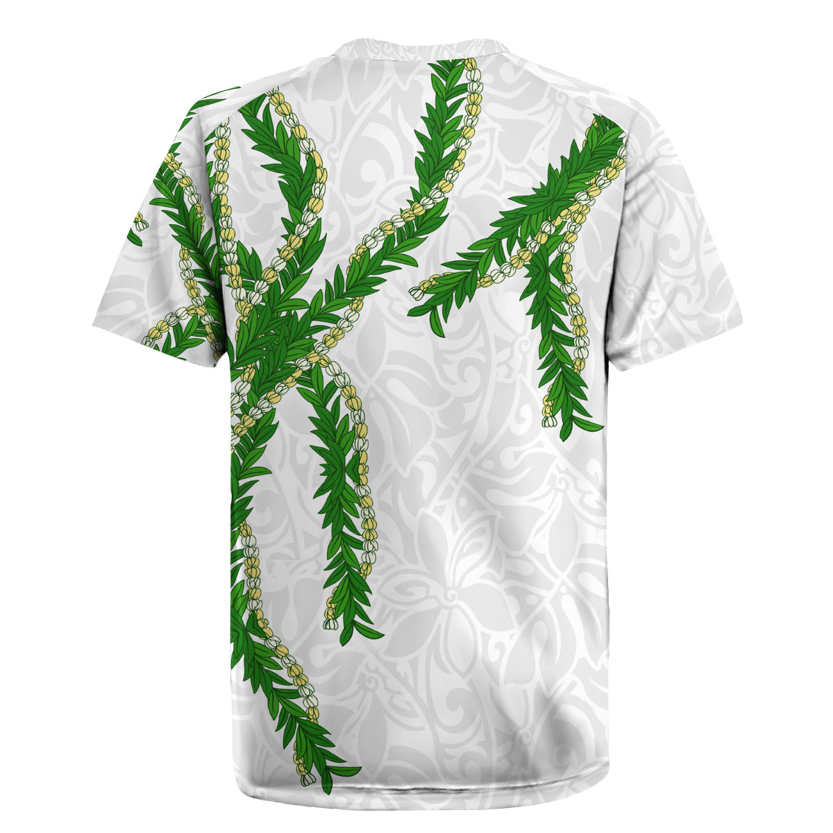 Hawaii Maile Lei Rugby Jersey Aloha White Color