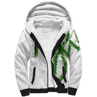 Hawaii Maile Lei Sherpa Hoodie Aloha White Color