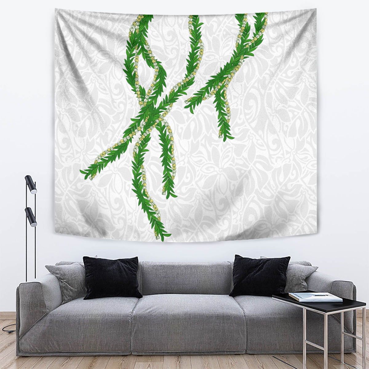Hawaii Maile Lei Tapestry Aloha White Color LT03 White - Polynesian Pride
