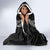 Hawaii Maile Lei Hooded Blanket Aloha Grayscale Color