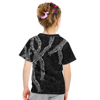 Hawaii Maile Lei Kid T Shirt Aloha Grayscale Color