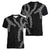Hawaii Maile Lei Women V-Neck T-Shirt Aloha Grayscale Color