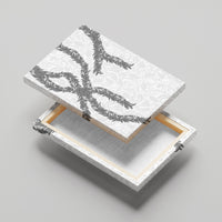 Hawaii Maile Lei Canvas Wall Art Aloha The Grey Color