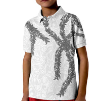 Hawaii Maile Lei Kid Polo Shirt Aloha The Grey Color