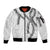 Hawaii Maile Lei Sleeve Zip Bomber Jacket Aloha The Grey Color