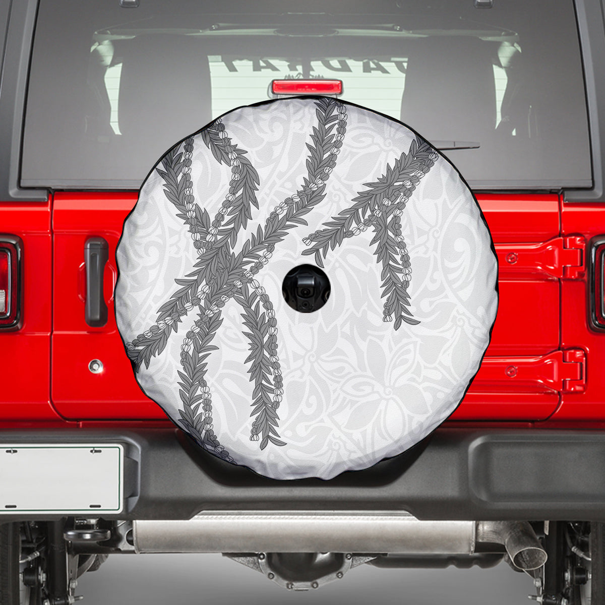 Hawaii Maile Lei Spare Tire Cover Aloha The Grey Color