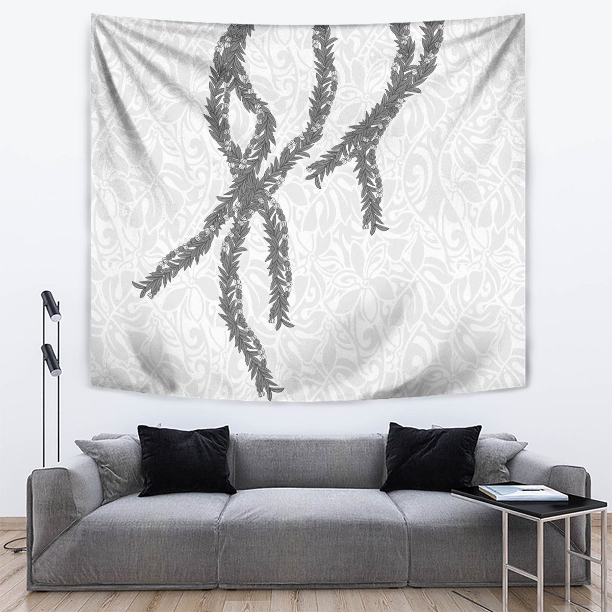 Hawaii Maile Lei Tapestry Aloha The Grey Color LT03 Grey - Polynesian Pride