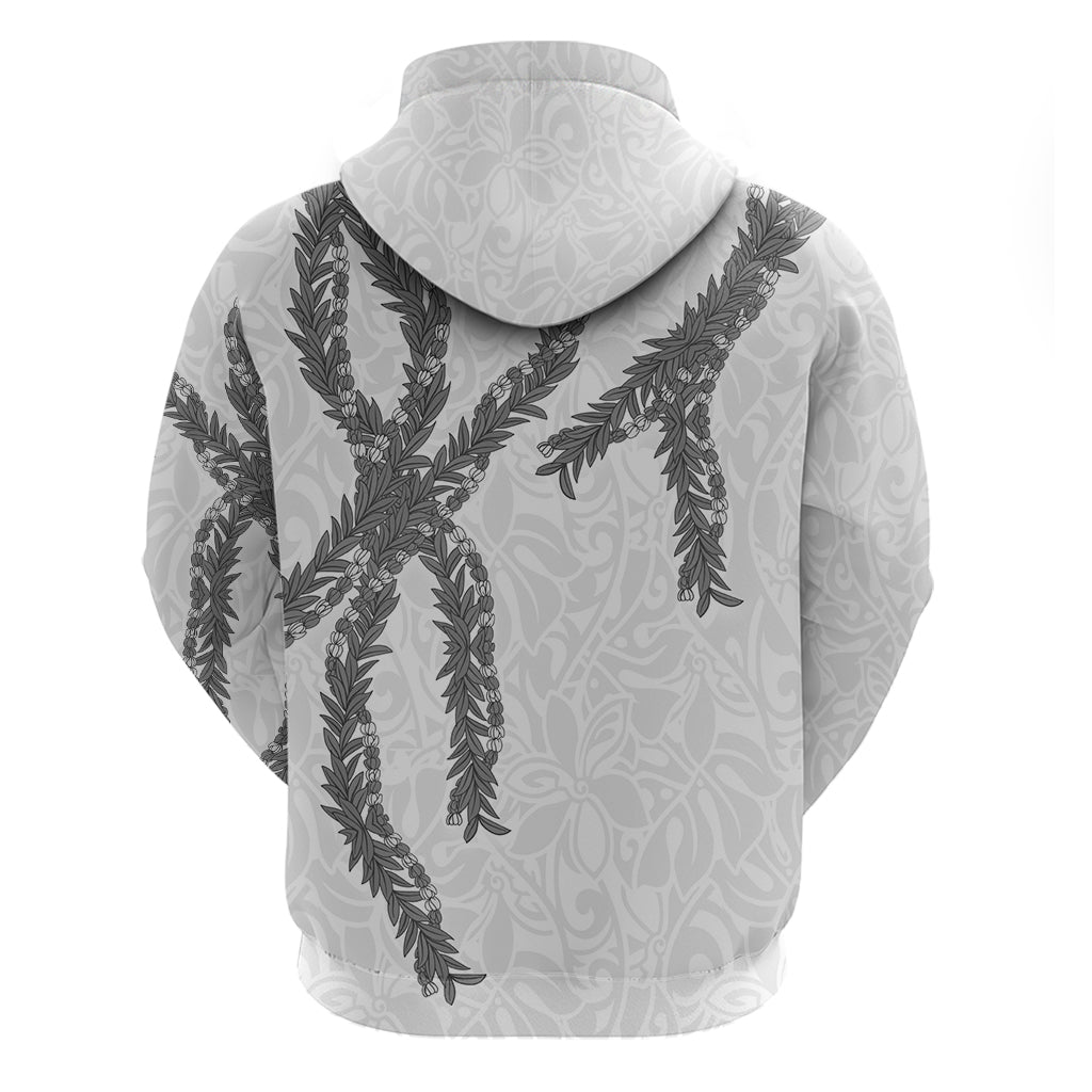 Hawaii Maile Lei Zip Hoodie Aloha The Grey Color