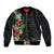 Hawaii Tropical Flowers and Leaves Bomber Jacket Tapa Pattern Colorful Mode