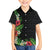 Hawaii Tropical Flowers and Leaves Family Matching Summer Maxi Dress and Hawaiian Shirt Tapa Pattern Colorful Mode
