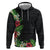 Hawaii Tropical Flowers and Leaves Hoodie Tapa Pattern Colorful Mode