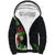 Hawaii Tropical Flowers and Leaves Sherpa Hoodie Tapa Pattern Colorful Mode