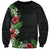 Hawaii Tropical Flowers and Leaves Sweatshirt Tapa Pattern Colorful Mode