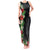 Hawaii Tropical Flowers and Leaves Tank Maxi Dress Tapa Pattern Colorful Mode