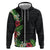 Hawaii Tropical Flowers and Leaves Zip Hoodie Tapa Pattern Colorful Mode