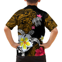 Hawaii Turtle and Tropical Flower Family Matching Long Sleeve Bodycon Dress and Hawaiian Shirt Polynesian Pattern LT03 - Polynesian Pride