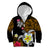 Hawaii Turtle and Tropical Flower Kid Hoodie Polynesian Pattern
