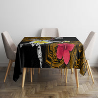 Hawaii Turtle and Tropical Flower Tablecloth Polynesian Pattern