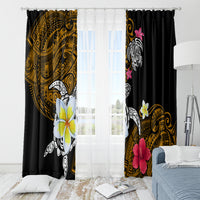 Hawaii Turtle and Tropical Flower Window Curtain Polynesian Pattern LT03 - Polynesian Pride