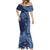 Hawaiian Manta Ray and Polynesian Tribal Tattoo Mermaid Dress Dark Navy Color LT03