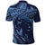 Hawaiian Manta Ray and Polynesian Tribal Tattoo Polo Shirt Dark Navy Color LT03