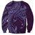 Hawaiian Manta Ray and Polynesian Tribal Tattoo Sweatshirt Purple Color LT03