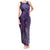 Hawaiian Manta Ray and Polynesian Tribal Tattoo Tank Maxi Dress Purple Color LT03