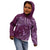 Hawaiian Manta Ray and Polynesian Tribal Tattoo Kid Hoodie Pink Color LT03