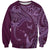 Hawaiian Manta Ray and Polynesian Tribal Tattoo Sweatshirt Pink Color LT03