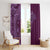 Hawaiian Manta Ray and Polynesian Tribal Tattoo Window Curtain Pink Color LT03