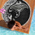 Hawaiian Manta Ray and Polynesian Tribal Tattoo Beach Blanket Black Color LT03