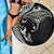 Hawaiian Manta Ray and Polynesian Tribal Tattoo Beach Blanket Black Color LT03