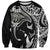 Hawaiian Manta Ray and Polynesian Tribal Tattoo Sweatshirt Black Color LT03