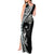 Hawaiian Manta Ray and Polynesian Tribal Tattoo Tank Maxi Dress Black Color LT03