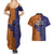 Papua New Guinea New Ireland Province Couples Matching Summer Maxi Dress and Hawaiian Shirt PNG Birds Of Paradise Polynesian Arty Style LT03 - Polynesian Pride