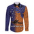 Custom Papua New Guinea New Ireland Province Long Sleeve Button Shirt PNG Birds Of Paradise Polynesian Arty Style LT03 Unisex Orange - Polynesian Pride