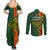 Papua New Guinea Oro Province Couples Matching Summer Maxi Dress and Long Sleeve Button Shirts PNG Birds Of Paradise Polynesian Arty Style LT03 - Polynesian Pride