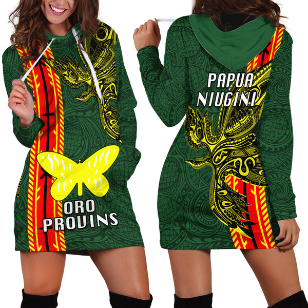 Papua New Guinea Hoodie Dress Birds Of Paradise Mix Tropical Flower Polynesian Pattern LT03 main image 0