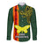 Papua New Guinea Oro Province Long Sleeve Button Shirt PNG Birds Of Paradise Polynesian Arty Style LT03 Unisex Green - Polynesian Pride