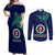 Papua New Guinea Bougainville Couples Matching Off Shoulder Maxi Dress and Long Sleeve Button Shirts PNG Birds Of Paradise Polynesian Arty Style LT03 Blue - Polynesian Pride