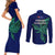Papua New Guinea Bougainville Couples Matching Short Sleeve Bodycon Dress and Long Sleeve Button Shirts PNG Birds Of Paradise Polynesian Arty Style LT03 - Polynesian Pride