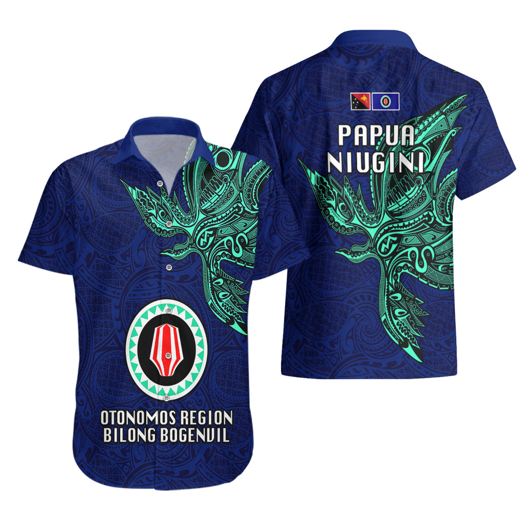 Papua New Guinea Bougainville Hawaiian Shirt PNG Birds Of Paradise Polynesian Arty Style LT03 - Polynesian Pride