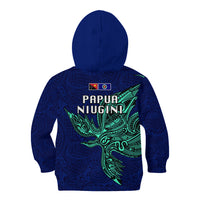 Papua New Guinea Bougainville Kid Hoodie PNG Birds Of Paradise Polynesian Arty Style LT03 - Polynesian Pride